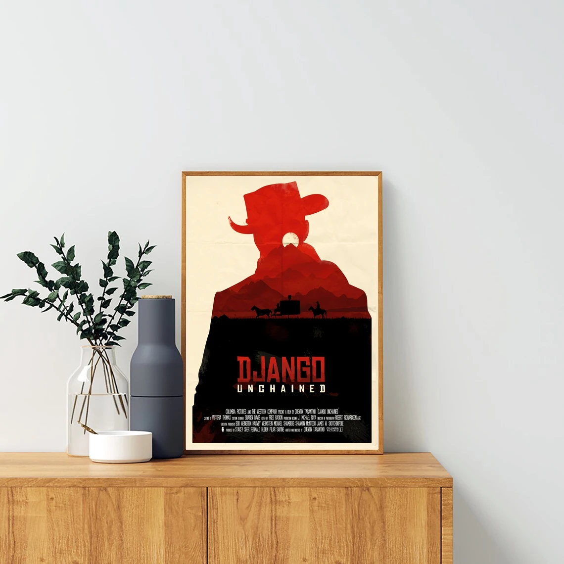 Django Unchained a Квентин Тарантино постер фильма обложка холст печать индивидуальный