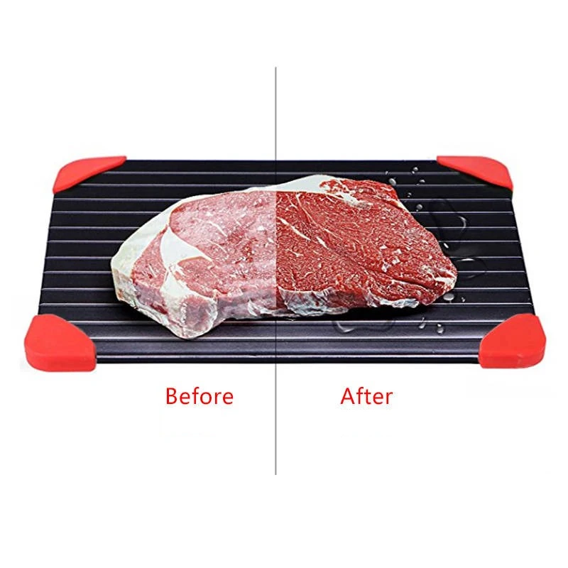 qdrr fast defrost tray fast thaw meat fish fruit sea food quick defrosting plate board tray kitchen gadget tool dropshipping free global shipping
