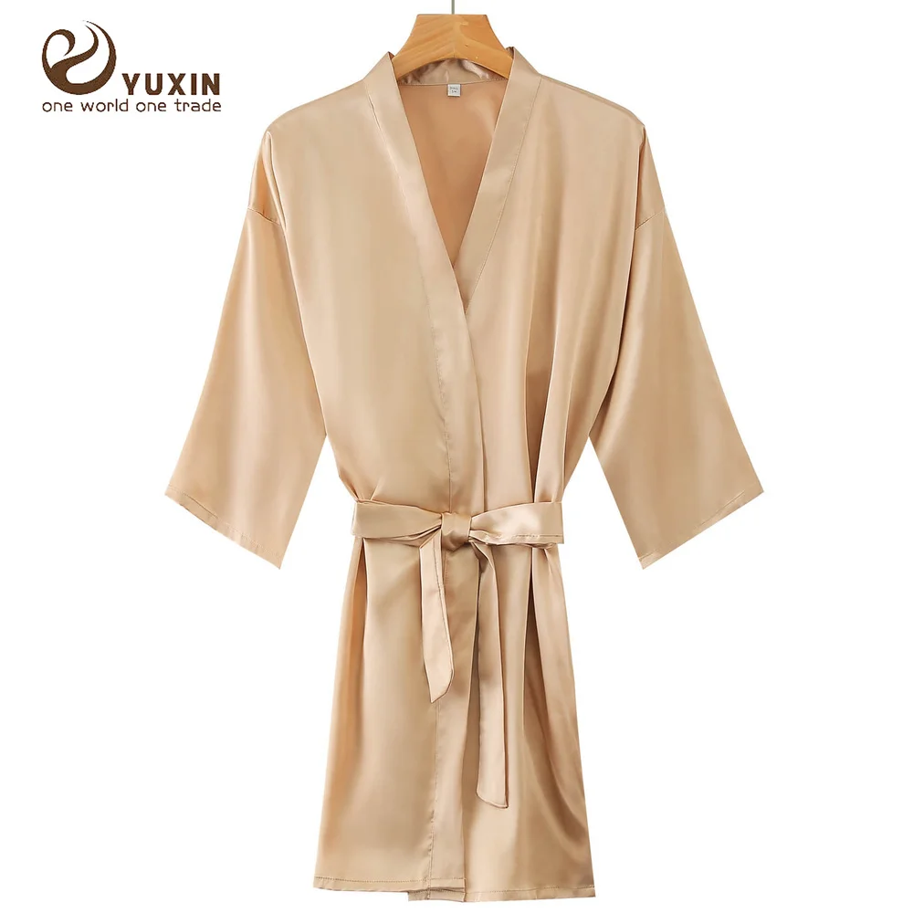 Шелковый Атласный халат для невесты подружки Свадебный раздельный одежда пижамы
