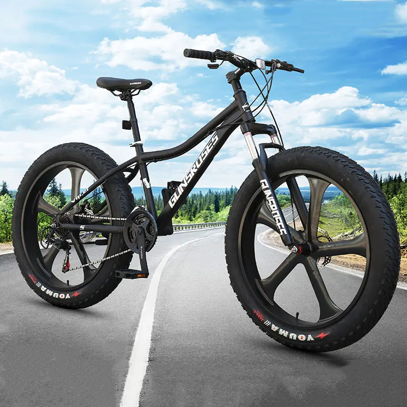 

Mountain Bike 4.0 Super Wide Tire Snow Bike Off-road Bicycle Male And Female Students Beach Adult Bicycle Five-knife Wheel
