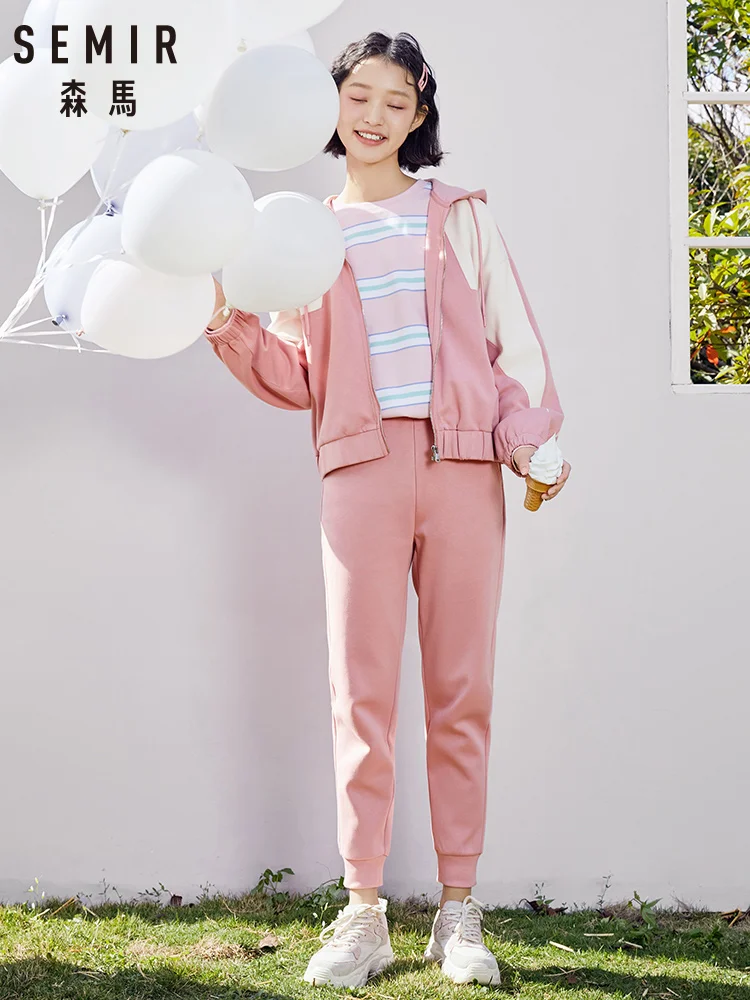 Костюм SEMIR Женский свободного покроя куртка с капюшоном повседневный модный