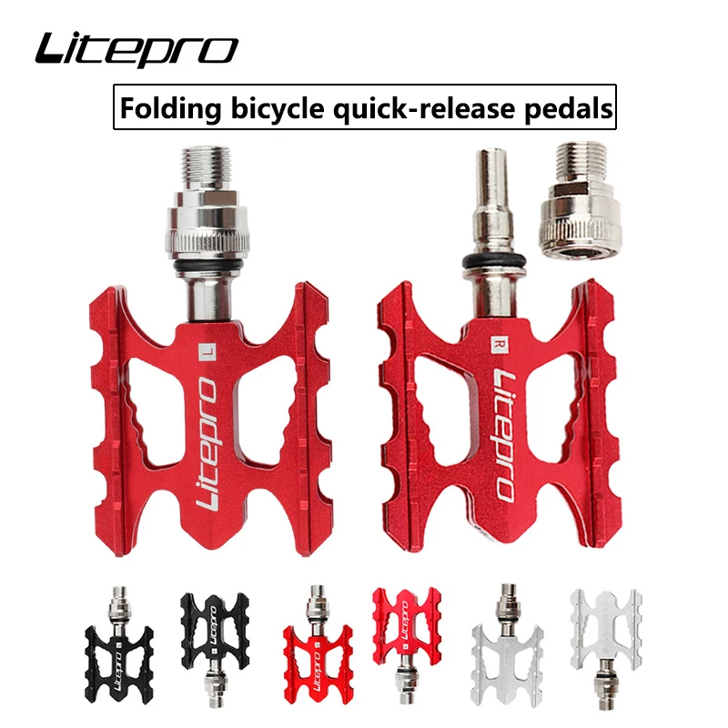 

Педаль Litepro велосипедная складная, педаль подшипника из алюминиевого сплава для быстрой разборки, маленькая модификация Бромптона из ткани