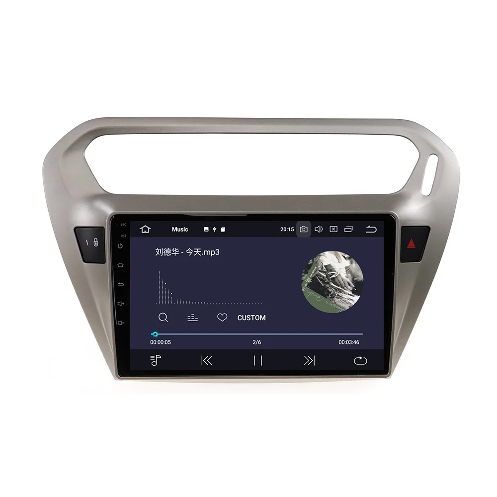 Автомобильный мультимедийный плеер IPS DSP CARPLAY 4 Гб + 64 ГБ Android 10 PX6 для peugeot 301 citroen elysee