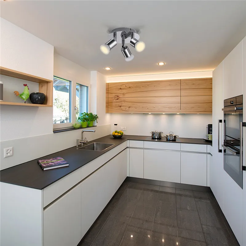 

Modern Led Ceiling Light With Swiveling Light Spots 100V-220V Three Heads Lanterns Ceiling Spot Lights Indoor Ceiling Lamp