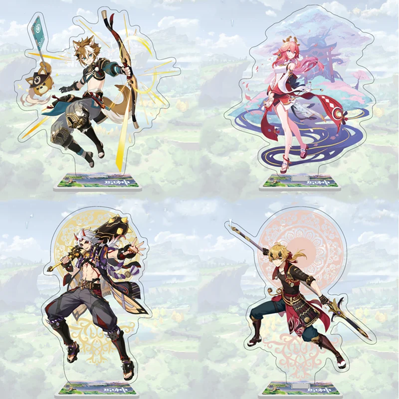 

Genshin Impact Figure New Character Yae Miko Gorou Hualingluo Thoma Action Figures Acrylic Stand Model Toy Anime Lovers Gift DIY