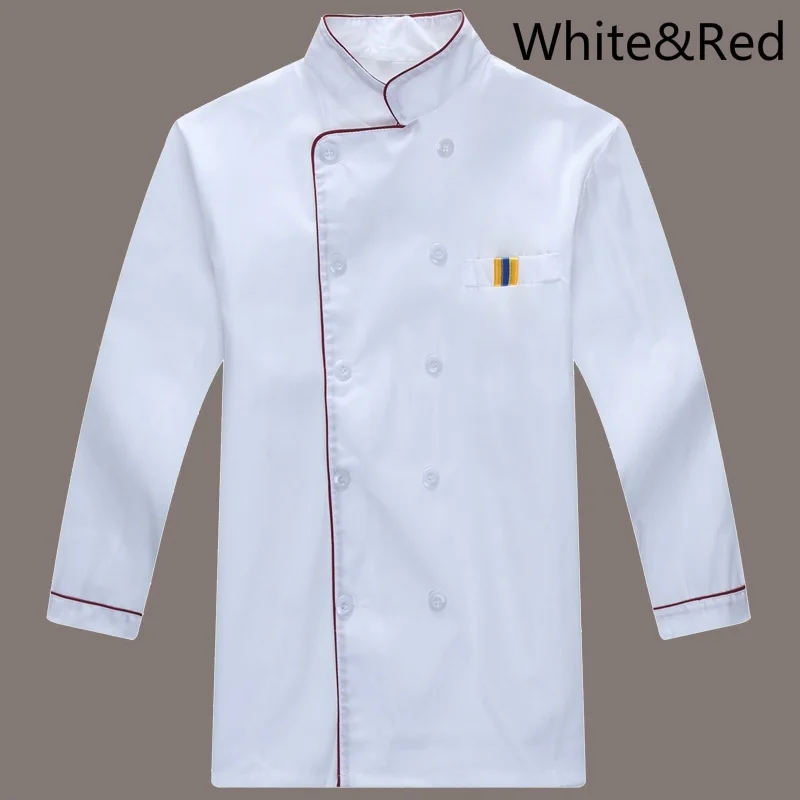Униформа шеф повара для ресторана пальто готовки куртка на пуговицах с длинным