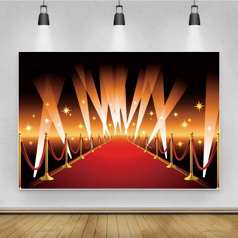 

Red Carpet Photography Backdrop Award Ceremony Decor Movie Premiere Filmfest Wedding Background For Birthday Party Decor Banner