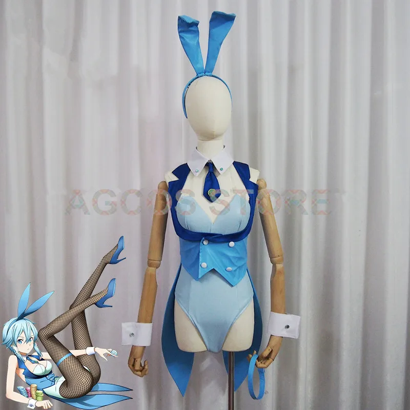 Женский костюм для косплея аниме меч AGCOS Yuuki Asuna Doujin Bunny