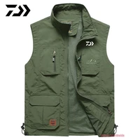 outdoor sport mens daiwa fishig vest multi pockets jackets sleeveless male summer fishing military mans tourism drift vests