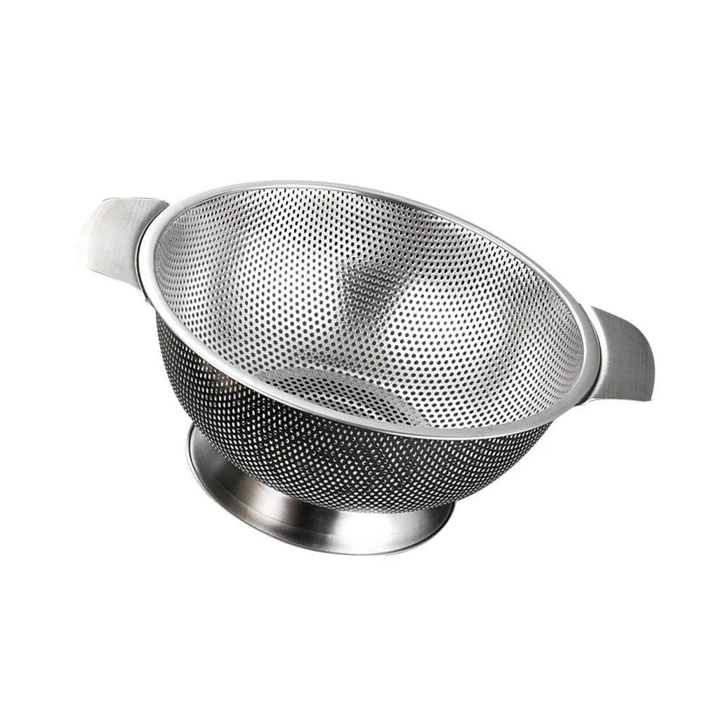 

1pc Stainless Steel Drainage Bowl Kitchen Drying Washing Vegetable Fruit Drainer