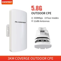 comfast 5 8ghz wifi cpe bridge 300mbps outdoor wi fi router repeaterap 24v poe with lan point to point 1 3km wireless coverage
