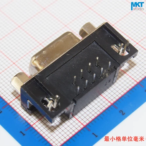 100 шт. Прямоугольный штекер/гнездо DB9 D sub PCB крепление RS232 разъем последовательного