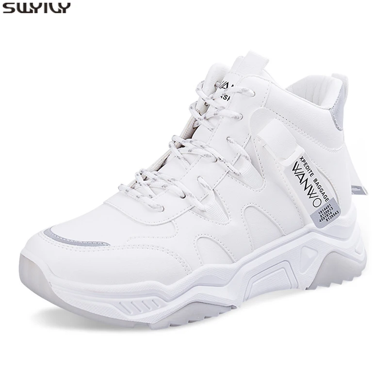 SWYIVY/женские кроссовки из искусственной кожи Chaussures Femme Повседневная женская обувь
