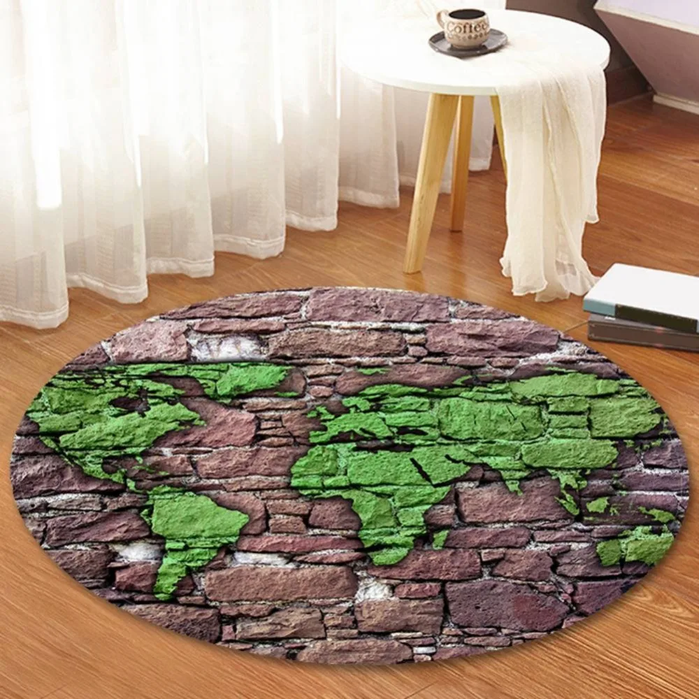 

Printing Round Area Rug Non-Slip Soft Flannel Entrance Mat Door Floor Rug Home Decor Carpet for Living Room Bedroom Children11