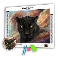 5d diamond painting kits for adults full round mosaic cross stitch kits embroidery kits home wall decor black panther