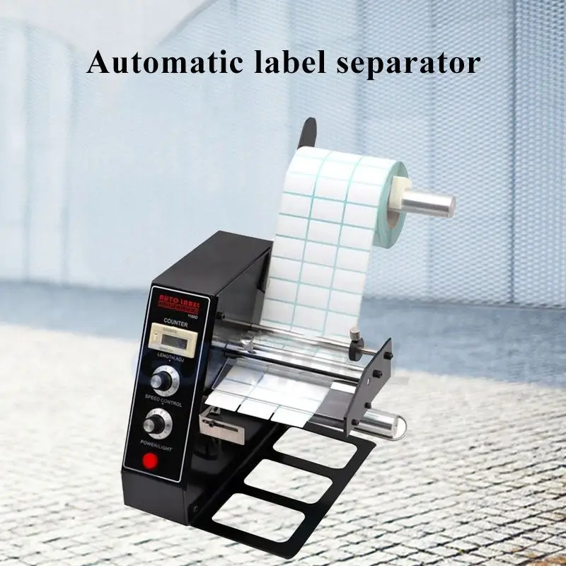

Auto Label Dispenser Device Automatic Sticker Separating Machine AL-1150D NEW Digital Control 4-140mm Label stripping machine