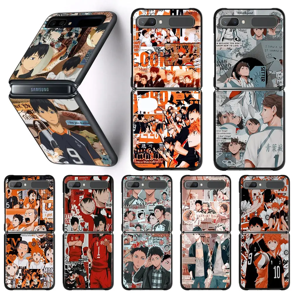 

Haikyuu Hinata Attacks Anime Guscio Phone Case For Samsung Galaxy Galaxy Z Flip 3 5G Hrad Case Capa Shell Cover Funda