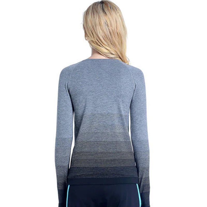 Женская футболка с круглым вырезом длинным рукавом и эффектом пуш-ап | одежда