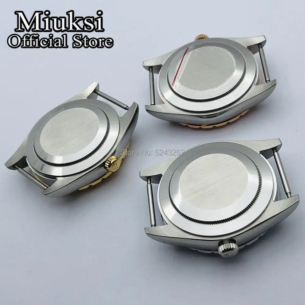 Miuksi 39mm watch case sapphire glass fit ETA 2836 Miyota 8205 8215 821A Mingzhu DG 2813 3804 Seagull ST1612 movement | Наручные часы