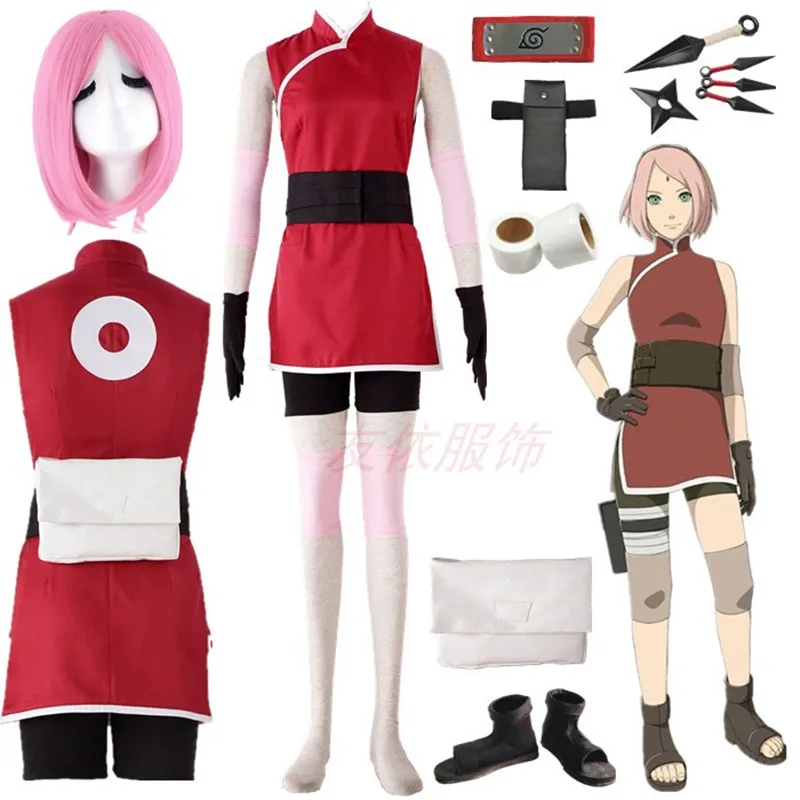 Аниме Косплей последний фильм Haruno Sakura Костюм Хэллоуин комикс Косплей| |