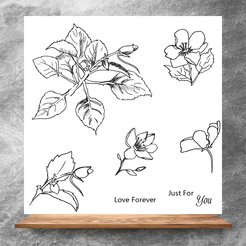 

ZhuoAng Flowers Story Clear Stamps/Silicone Transparent Seals for DIY scrapbooking photo album Clear Stamps