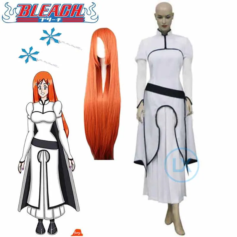 Аниме отбеливатель Orihime инкрукрукрукар косплей костюм белое платье на заказ