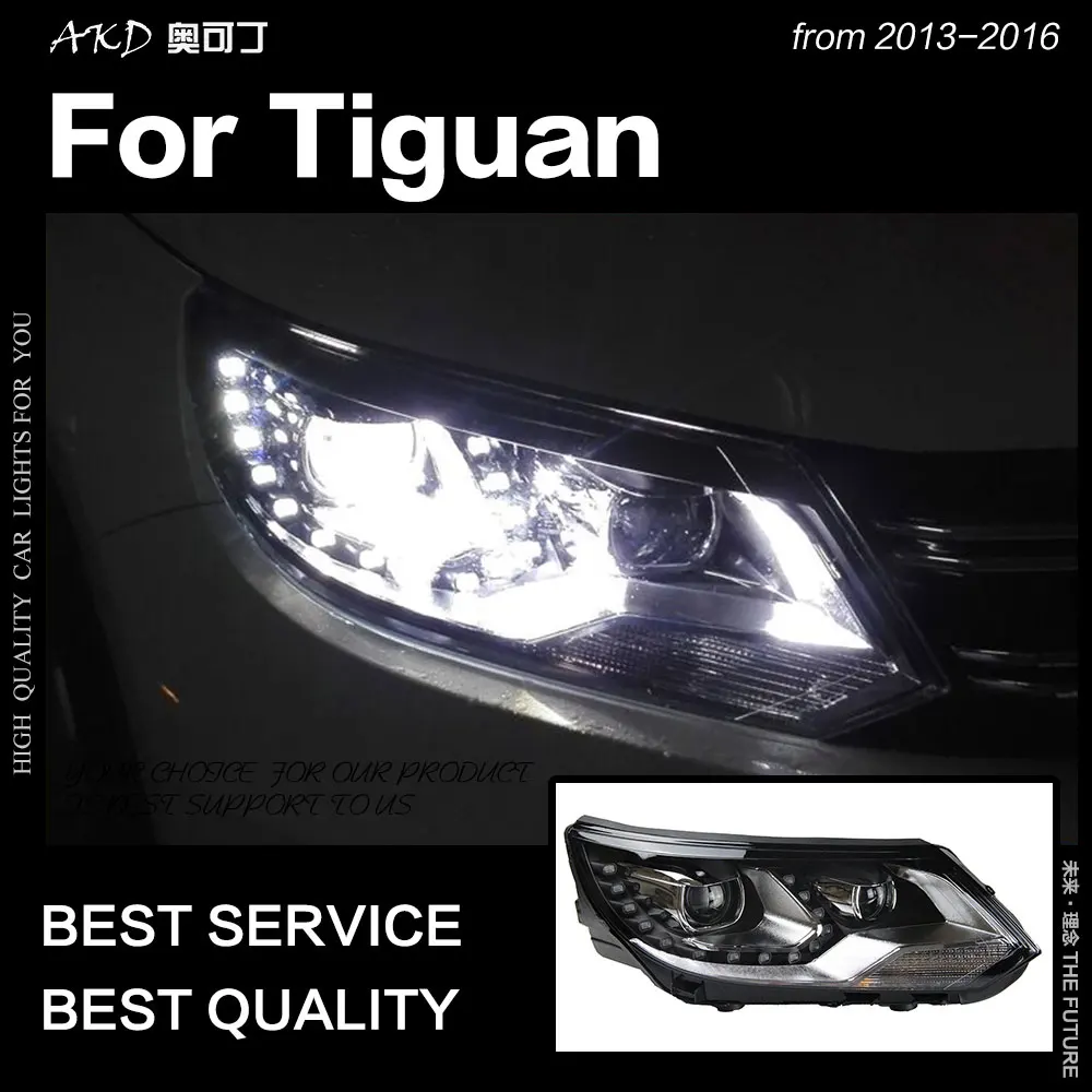 

AKD Car Styling for VW Tiguan Headlights 2013-2016 Tiguan LED Headlight DRL Hid Head Lamp Angel Eye Bi Xenon Beam Accessories