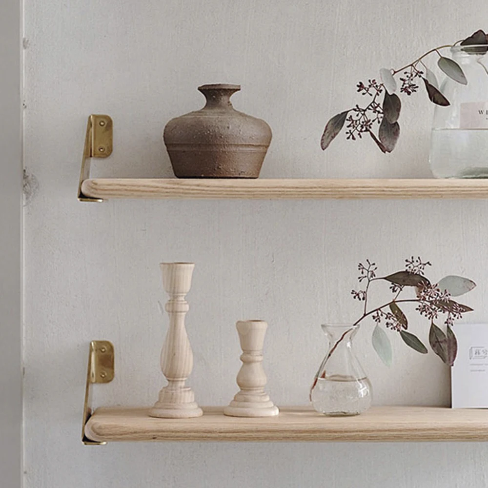 Незавершенные держатели для свечек ретро Неокрашенная древесина классический