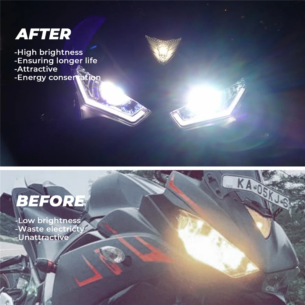 Фара мотоциклетная KEMiMOTO для YAMAHA YZF R25 R3 2013-2017 ангельский демонический глаз |