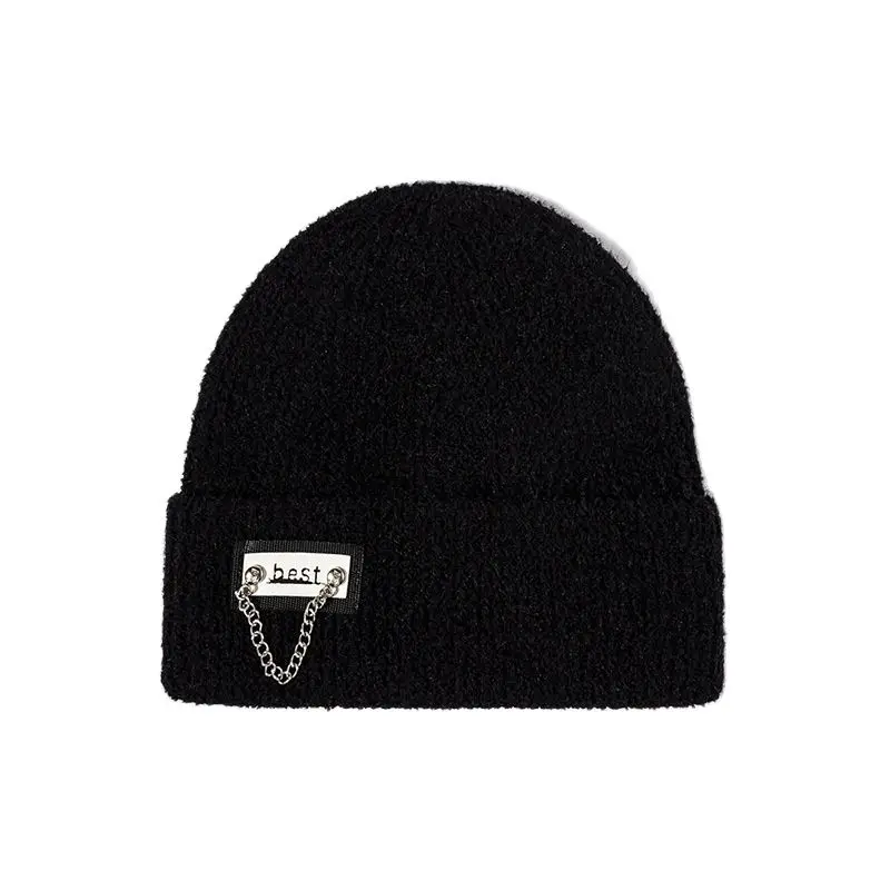 

Knitted Hat Autumn and Winter Warm Thickening Outdoor Cross-border Men Without Brim Cold Cap Wool Female