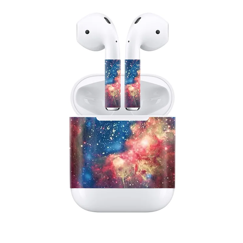 2 шт./лот виниловая наклейка на наушники Небесный дизайн для AirPod скины Съемная