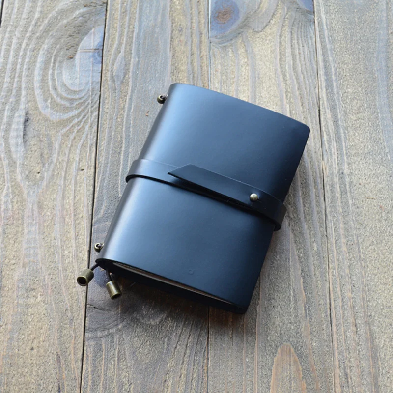 Leather Notebook Retro Journal Handmade DIY Book Button Cover Sketchbook Passport Carry-On Diary Office School Business Memo | Канцтовары