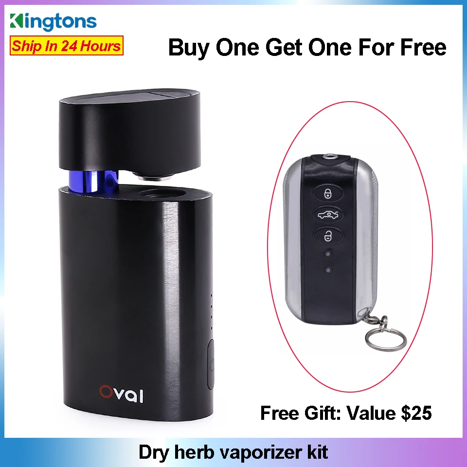 Оригинальный Kingtons Овальный испаритель комплект сухой травы воск 2 в 1 Черная