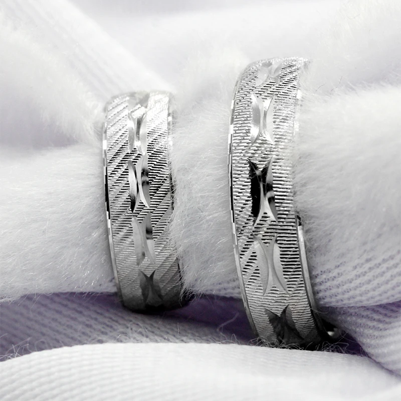 Кольцо унисекс из серебра 925 пробы для влюбленных обручальное кольцо с