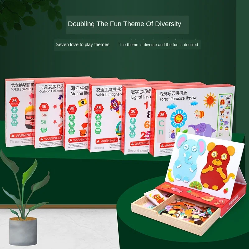 Деревянные магниты на холодильник наклейки животные мультфильм алфавит цифры