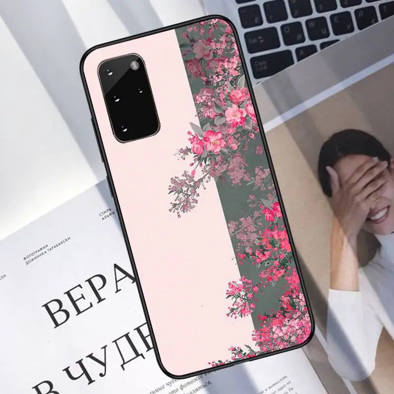 

Chinese Flower Phone Case For Samsung A40 A31 A50 A51 A71 A20E A20S S8 S9 S10 S20 Plus note 20 ultra