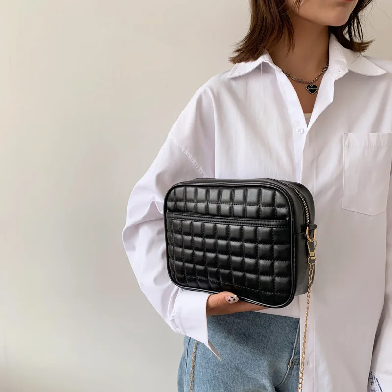 aliwood New Designer Women Bags Diamond Chain Crossbody Bags MIni Flap PU Leather Females Shoulder Messenger Bag Handbags Bolsas