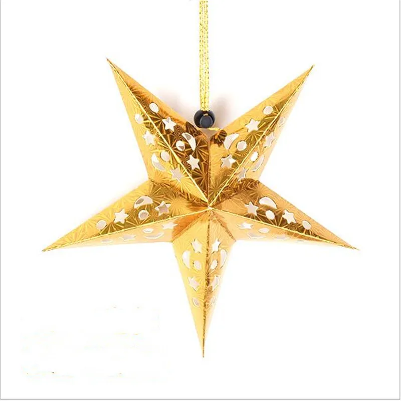 1 шт. рождественские украшения для домашний лазер звезда бумага Трехмерная
