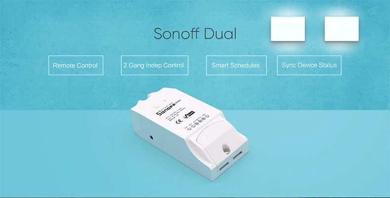 Sonoff Dual 2CH Wifi умный переключатель беспроводной умный дом дистанционное управление Интеллектуальный таймер работа с Alexa Google Home