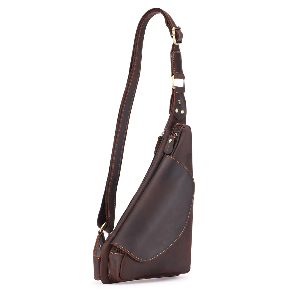 Мужская винтажная сумка мессенджер BOLEKE из натуральной воловьей кожи|Поясные