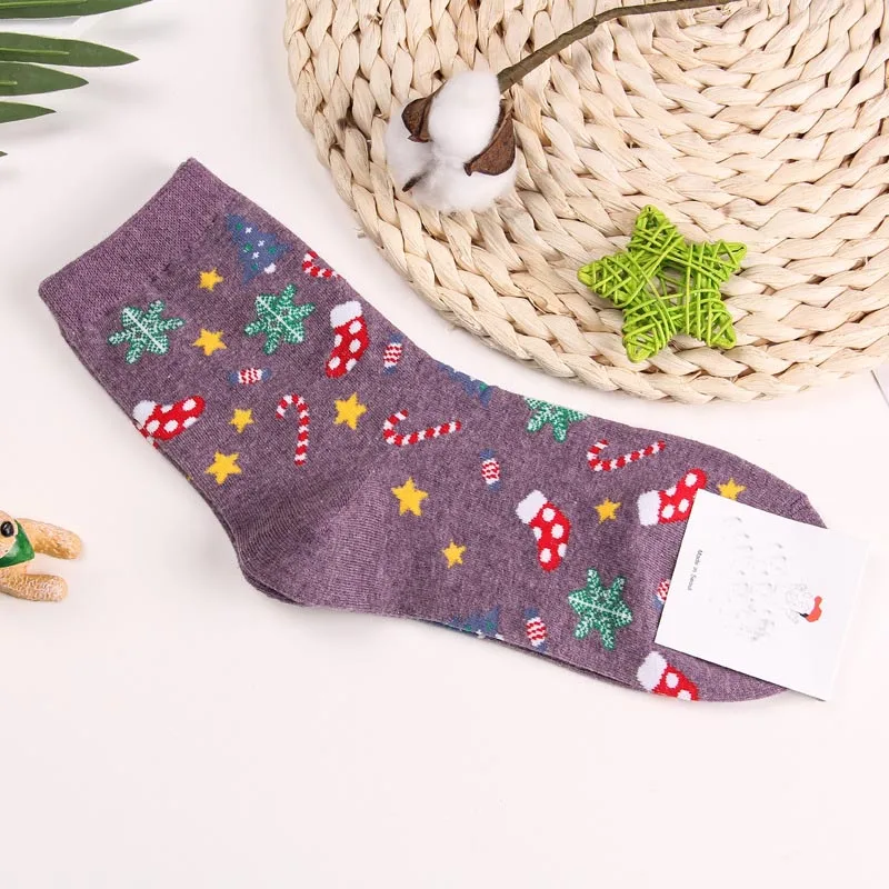 Модные новые носки в стиле Харадзюку рождественские милые индивидуальные