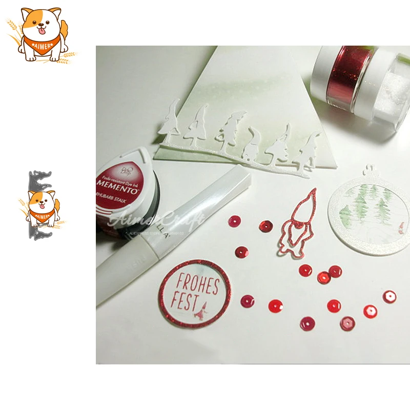 Рождественская серия Elfin металлические режущие штампы трафарет для скрапбукинга