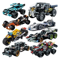 pull back technicalal car racer moc truck diy building blocks kids toys for children bricks supercar christmas birthday gifts