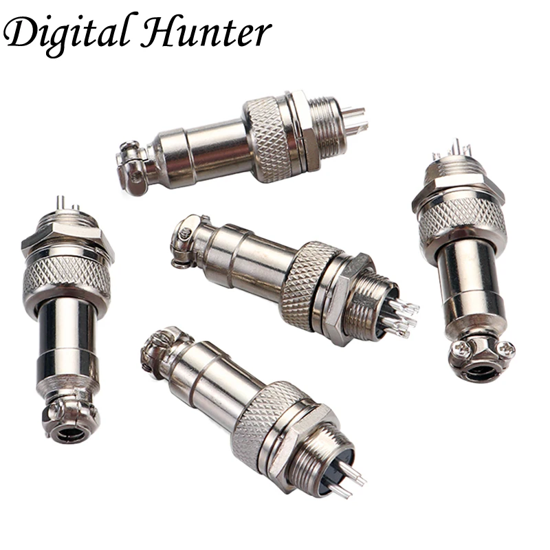 1 шт. GX12 авиационный Штекерный гнездо 2 3 4 5 6 Pin 12 мм круглый разъем соединитель