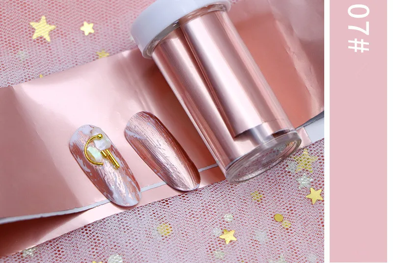Women Shiny Nail Foil Gold Silver Laser Manicure Nail Art Transfer Sticker Tips Nail Art Tools Accessories Hot Sale