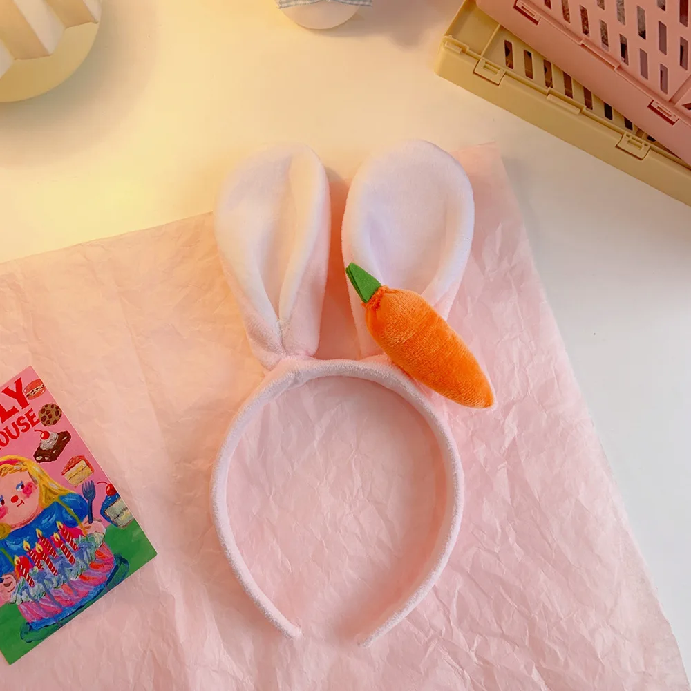 

Easter Adult Children Funny Cute And Comfortable Hairband Carrot Rabbit Ear Face Wash Headband Hair Accessories