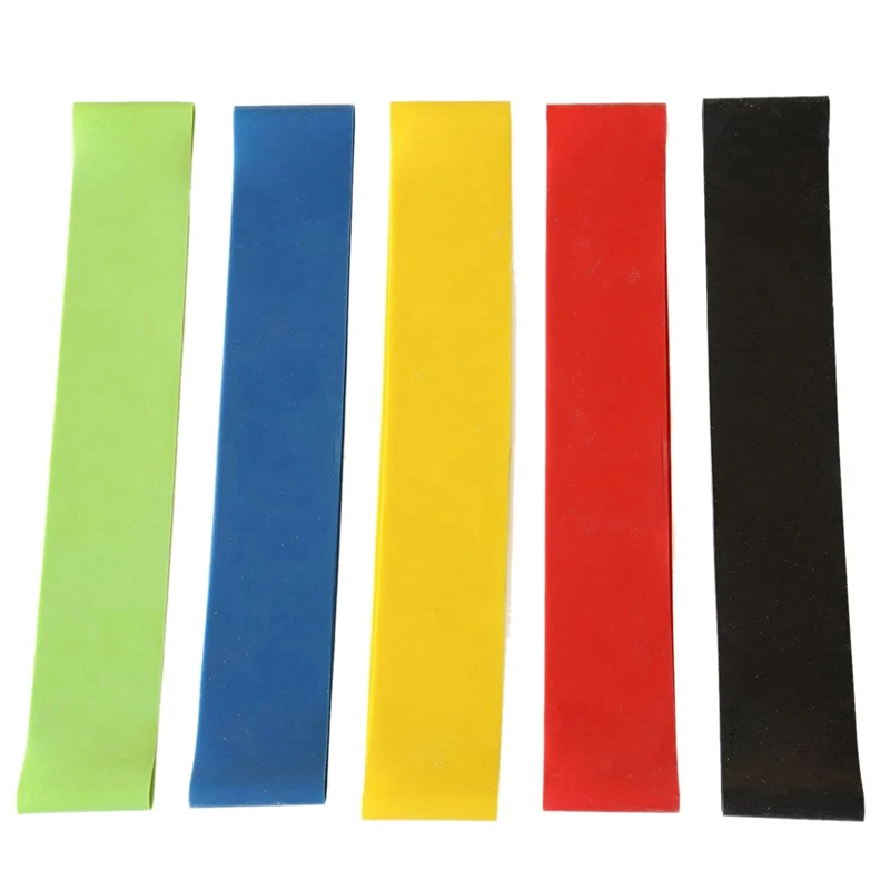 

5 Sets Yoga Resistance Rubber Bands Fitness Elastic Bands Training Fitness Gym Pilates Sport Workout Equipment