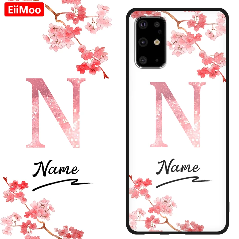 Чехол EiiMoo с буквенным текстом на заказ для Samsung Galaxy Note 10 Lite A30 A40 A50 S A60 A80 Note10 Plus 9 8 чехол именем заказ|Сумки