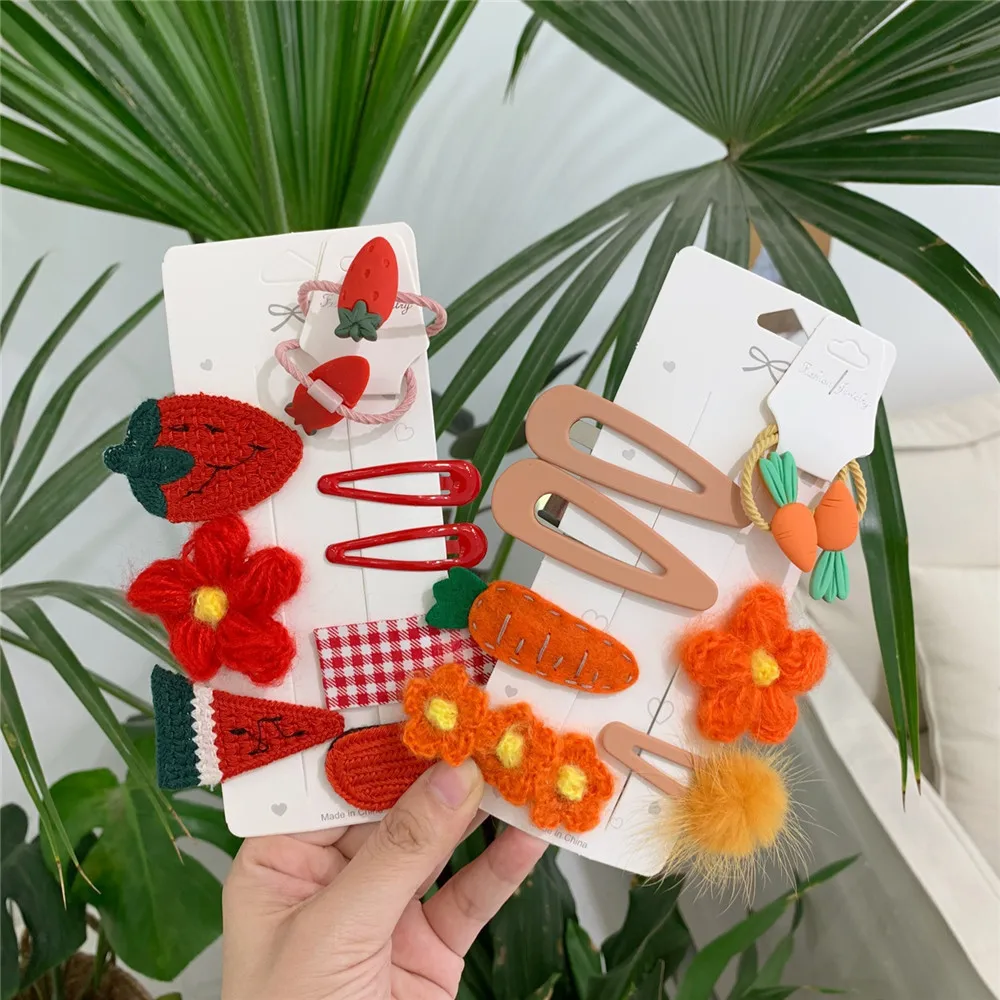 Набор плюшевых аксессуаров для волос цветные цветы заколка BB новая шпилька осени