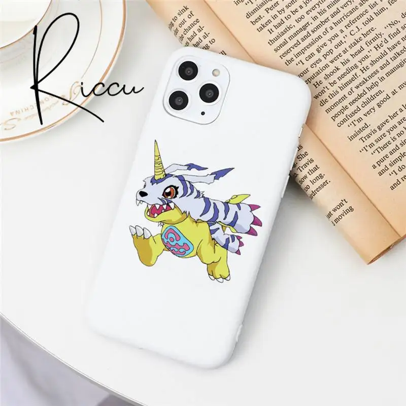 

Anime Digimon Phone Case For Iphone 12 Pro Max Mini 11 Pro XS MAX 8 7 6 6S Plus X 5S SE 2020 XR Candy White Silicone Cases Cover